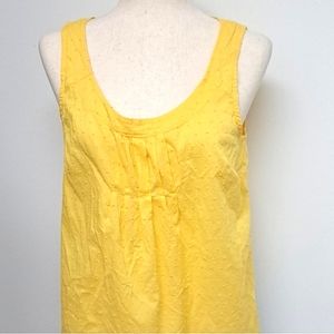 LOFT bright yellow cotton blouse